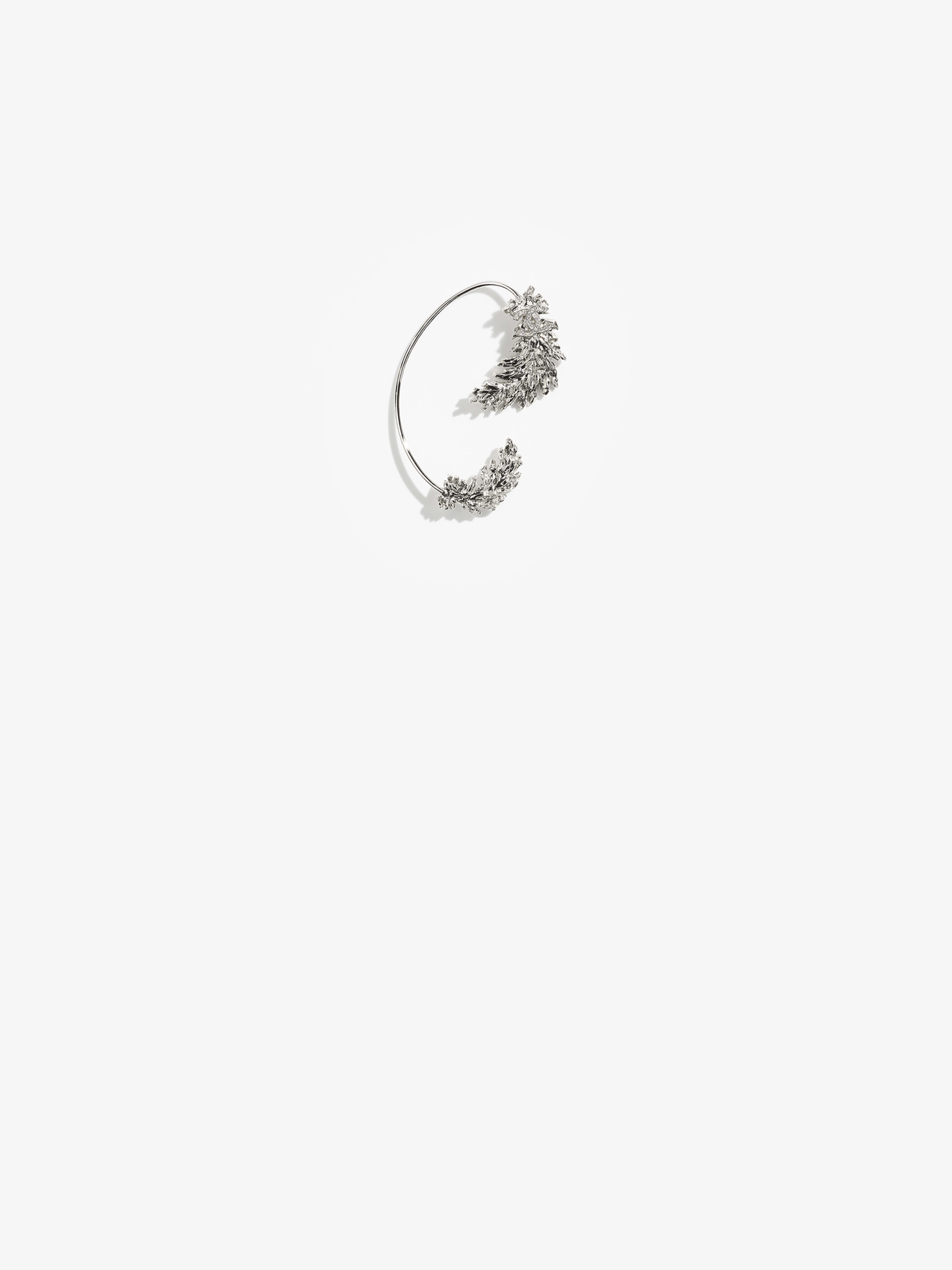 Ear Jewel - Silver & Crystal - Metal & Diamantés - artistique view 1 large
